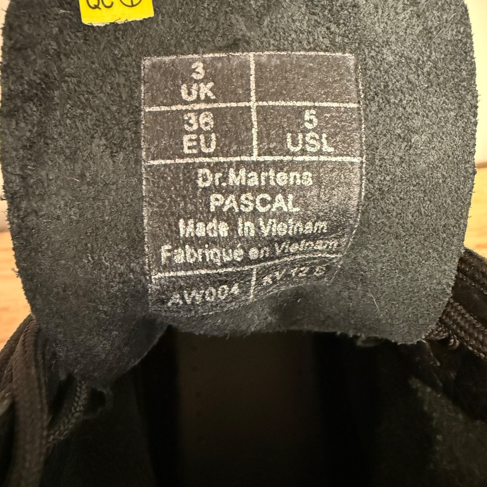 Dr. Martens Black Pascal Combat Boots - Size 5 - Picture 6 of 10